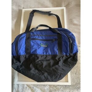 Vintage LL Bean Alpine 90's Blue Canvas 24" Duffle Bag Travel Outdoors